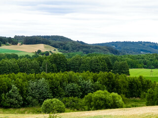 Fototapeta na wymiar Mountainous landscape of Wiezyca in Poland
