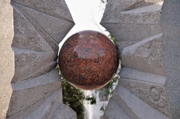 03.09.2021 Russia, Tambov. memorial to victims of nuclear disasters,close-up