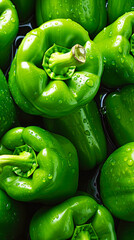Fresh Green pepper seamless background