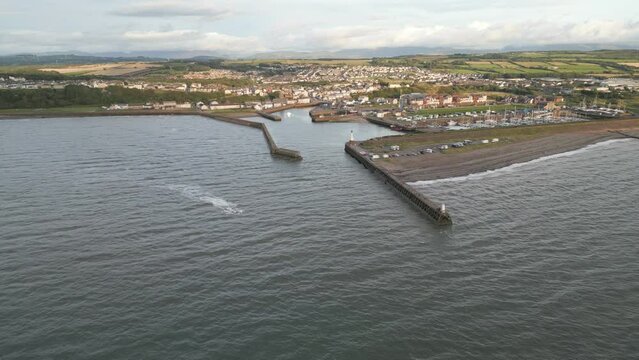Maryport fishing harbour - Aerial