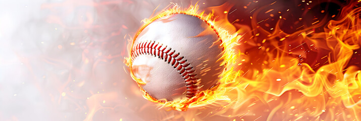 Leonardo Flying in flames baseball balls realistic. 