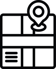 Delivery location icon outline vector. Client shipment address. Postal express service - 775698541