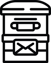 Postbox container icon outline vector. Letters repository. Mail storage holder - 775699554