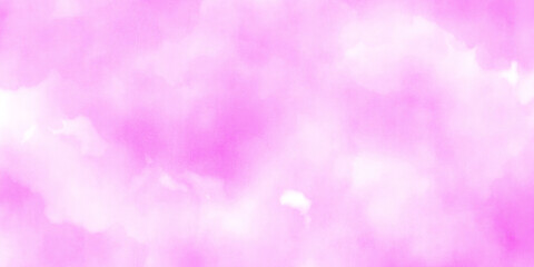 春のイメージのピンクのにじみのある水彩風背景　バナー