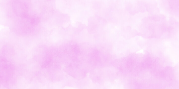 春のイメージのピンクのにじみのある水彩風背景　バナー