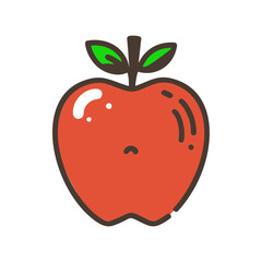 Red apple cut file svg vector cricut silhouette