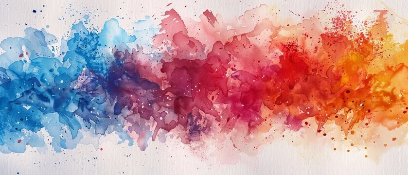 The use of abstract watercolor brush strokes, a creative illustration, a palette of artistic colors...
