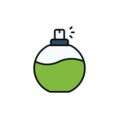 Perfume icon design with white background stock illustration