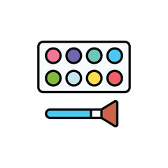 Powder icon design with white background stock illustration