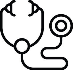 Doctor stethoscope icon outline vector. First aid equipment. Medical emergency help - 775703116