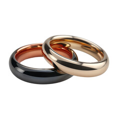 Wedding Rings on Transparent Background: Symbolic Bands of Love and Commitment