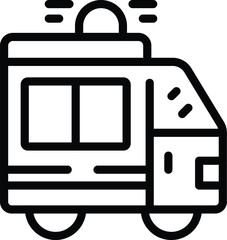 Ambulance car icon outline vector. First aid vehicle. Emergency support help - 775704796