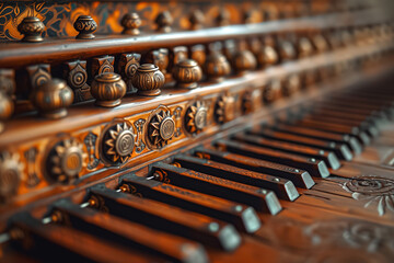Close-Up of Piano Keys - obrazy, fototapety, plakaty