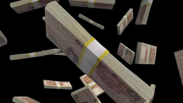 Money Falling Animation 1 pound EG