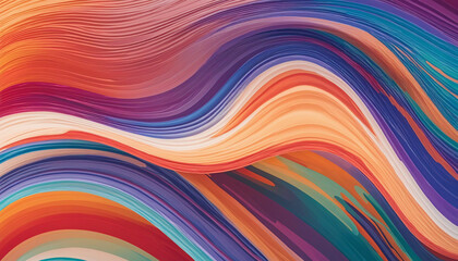 Vibrant Abstract Colorful Waves Background bright colourful illustration