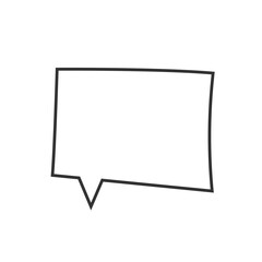 Fototapeta premium Speech bubble, speech balloon or chat bubble line art icon