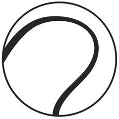 Tennis ball icon - obrazy, fototapety, plakaty