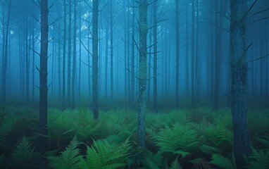 Mystical Blue Forest