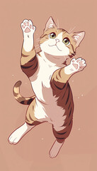 Naklejka premium jump cat