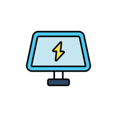 Solar Energy icon design with white background stock illustration
