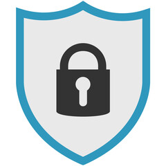 Shield security icon. Lock security icon