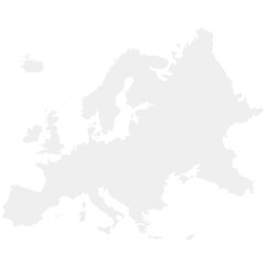 Fototapeta na wymiar Detailed outline map of Europe
