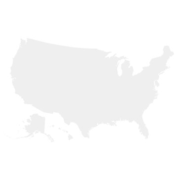 United states of America country detailed map