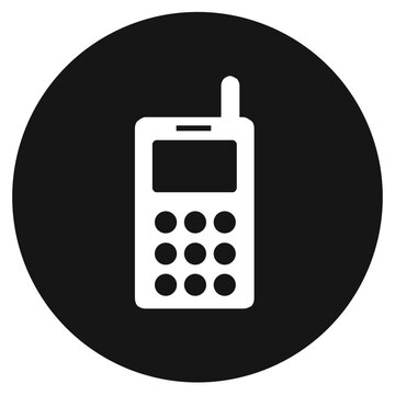 cell phone with buttons and antena icon