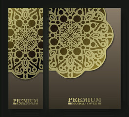 luxury cover background with mandala texture