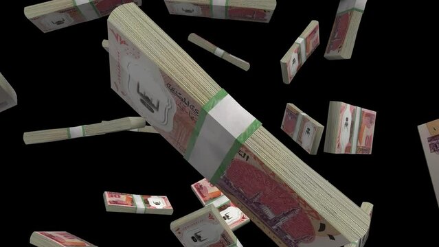 New Money Falling Animation New 10 pound EG with Alpha Channel