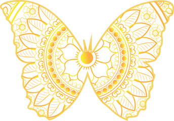 This is simple and vector Butterfly Mandala background and it is editable.