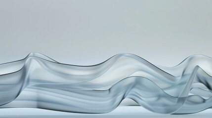 Subtle Surges: Minimal and wavy, transparent layers ebb and flow with tranquil energy.
