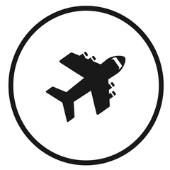 Airplane icon logo plane - obrazy, fototapety, plakaty