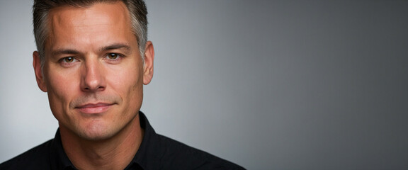 Portrait of a man against a plain background