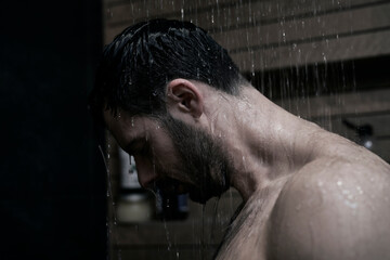 Nostalgic man having a shower - 775724777