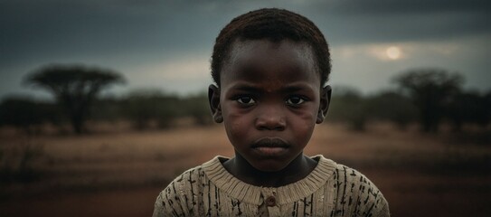 A young African child