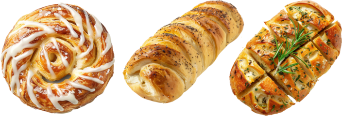 loaf of bread isolated on white background