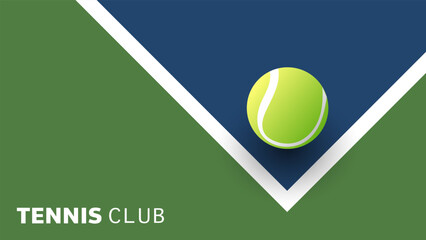 Tennis ball on court ,Illustrations for use in online sporting events , Illustration Vector  EPS 10