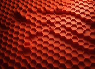 red wild hexagon background