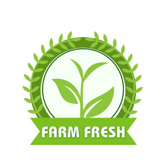 Farm fresh badge icons. Healthy goods, farmers market