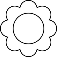 Minimal Thin Line Flower Icon