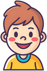 Obraz premium cartoon boy with smile