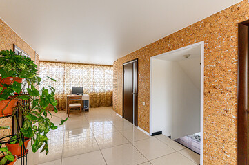 standard room interior apartment. room doors, renovation corridor lobby entrance hall