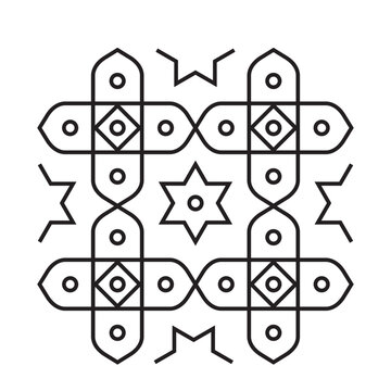 Islamic Geometric Outline Pattern