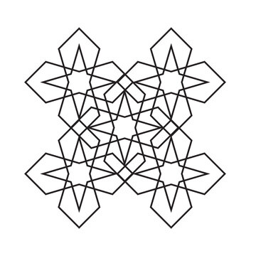 geometric black pattern on white background clip art preview