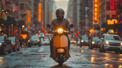 Lifestyle with Motorcycle Adventures, Explore City Streets and Cityscapes, Transportation and Lifestyle with Speed and Freedom of Motorcycling. Ride the Urban Jungle, Journey on Two Wheels.