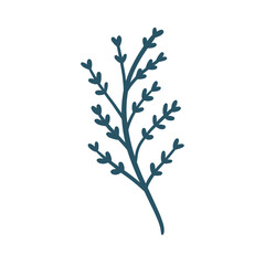 trees Hand Drawn Floral Doodles Botanical Nature Decoration