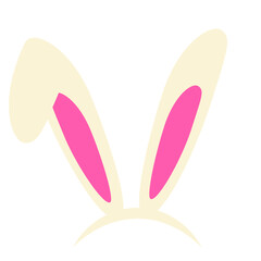 Happy Easter Egg Rabbit and Cute Bunny Ear