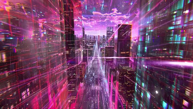 navigate the surreal corridors of a psychedelic. seamless looping overlay 4k virtual video animation background