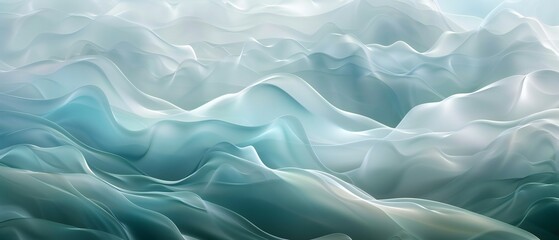 Tranquil Wave Palette: Layers with a fluid, wavy design offer a calming and minimalist backdrop,...